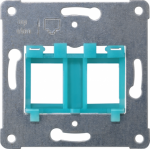 Support plate 2xModular jack, blue, Screw mounting PEHA design. MJ8 5TG2083 | 4001869333465