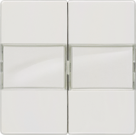 1+1 Rocker switch for two-way switch, with label, 55x55mm, titanium white DELTA i-system 5TG6212 | 4001869233017