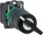 Complete selector switch &Oslash;22 2-position spring return 1NO Ronis 455. range of product: Harmony XB5 - device short name: XB5 - mounting diameter: 22 mm - shape of signaling unit head: round - type of keylock: Ronis 455 - contacts operation: slow-break ...