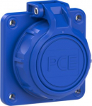 Flanged SCHUKO socket with lid 3x16A, 250V, 75x75 IP68, blue Nautilus 20352-8BC | 9003399249426