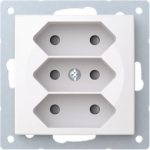 Outlet socket 3-gang white, IP21, 303UC-916, Saga 2TKA00004877 | 6438199009643