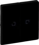 ROCKER FOR LUMINOUS 2 GANG SWITCH MAT BLACK VALENA LIFE 756222 | 3414972088053