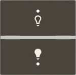 Color: Anthracite.   Rocker cover with light symbol for KNX sensor/actuator.   Suitable for codes: RB/U 1.1.   Size: 2 modules. 2CLA222110N1801 | 8427238242422