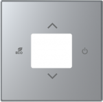 Color: Silver.   Cover plate with RTC symbols for free@home room temperature controler code: RTC-F-1, RTC-F-1-WL and RTC-F-2.1-1-WL.   Cover plate with RTC symbols for KNX room temperature controler code: 6108/18-500. 2CLA854060A1301 | 8427238145426