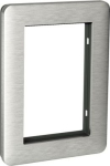 Cover frame, Exxact Solid, 1 gang, brushed steel WDE004350 | 3606480208270
