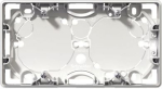 Mounting box, Exxact, surface mount, 2-gangs, low (21mm), IP21, white WDE002752 | 3606480209567