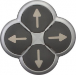 M22-D4-S-X7 4-Position Push Button Black, without opposing pushbuttons lock, RMQ-Titan 286336 | 4015082863364