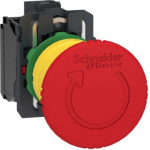 Emergency stop switching off, Harmony XB5, plastic, red mushroom 40mm, 22mm, trigger latching turn t XB5AS84462 | 3606481068750