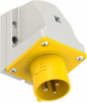 CEE-wall mounted plug 3x16A (2P+PE) 4h IP44 yellow 513-4 | 9003399057458
