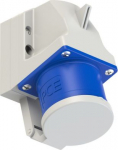 CEE-wall mounted plug 5x32A (3P+N+PE) 9h IP44 blue with lid 525-9D | 9003399971358