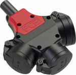 Connector 3-way, SCHUKO 3x16A (2P+E) 250V IP44 with lid, black 253722-sr | 9003399619618