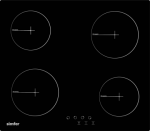 Simfer Hob H6.040.DECSP Vitroceramic, Number of burners/cooking zones 4, Touch, Black H6.040.DECSP | 8699272096457