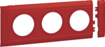 Frontplate 3-gang socket outlet for 80mm lid stackable halogen red GB080303020 | 4012740909860