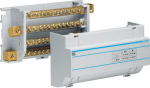 Brass busbar terminal 160A, 4pole, 1x 10-50&sup2; / 3x 10-35&sup2; / 8x 2,5-16&sup2; per pole KJ01D | 3250613800253