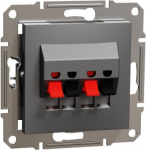 Double loudspeaker outlet without frame anthracite Asfora EPH5700171 | 3606480729911