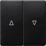 1+1 Shutter pushbutton, 55x55mm, DELTA i-system, carbon metallic 5TG6234 | 4001869233628