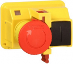 TeSys GV2, Emergency stop pushbutton, latching, turn to release, padlocking. range: TeSys - product name: GV2, LE - device short name: GV2K - accessory / separate part category: enclosure accessory. GV2K04 | 3389110733563