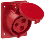 CEE-flanged socket 3x32A (2P+PE) 9h IP44 red 80x97 423-9 | 9003399643897