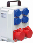 Distribution box 2x16/5 4GS SCHWAZ w/o mod. IP54 90EKO006E | 5902082043164