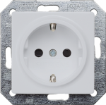 Socket outlet, With screwless connection terminals, with increased touch protection, aluminum, 10/16A 250V, 55x55mm, DELTA I-System 5UB1934 | 4001869234304