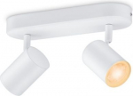 Ceiling spotlight IMAGEO WiZ Spots 2x5W, 2200-6500K (RGB), 690Lm, IP20, white 929002658801 | 8719514551893
