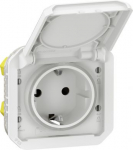 PLEXO GERMAN STANDARD SOCKET OUTLET WITH AUTO TERMINALS - WHITE - MECHANISM 069640L | 3414971880658