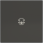 Color: Soft Black   Cover plate for card switch code: 8114, 8114.1, 8114.2 & 8114.5 2CLA851400A1501 | 8427238135915