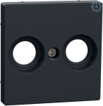 Schneider Electric Merten System M MEG4122-0414 in color anthracite is a central plate for TV/SAT socket. This central plate belongs to M-Arc, M-Elegance, M-Plan, M-Plan glass, M-Smart, M-Star, System M aesthetic group. The device's fixing mode is by ...