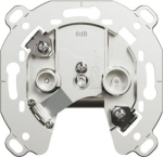 TV/R socket, Exxact, mechanism with fixing frame, male IEC, grey metallic WDE008371 | 3606481063045