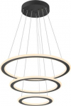 ONE FLAT, pendant light, triple, 300cm, 2700/3000K, DALI 2, Touch, black 1007701 | 4024163288408