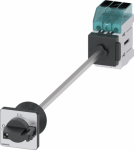 Load disconnector 3LD3, Iu 25 A Main switch 3-pole Rated operating capacity at AC-23 A at 400V 9.0kW floor mounting Basic switch with door coupling Central hole mounting 22.5mm Toggle drive black 48x48 mm The 3LD main and emergency off switch for saf ...