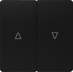 1+1 Shutter pushbutton, 55x55mm, DELTA i-system, soft black 5TG6214-0SB00 | 4001869583914