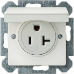 DELTA i-system NEMA socket outlet with spring flap titanium white 2-pole+E NEMA 5-20 R 125V 20 A DELTA switches and socket outlets � design and quality to perfection from Siemens. Due to its eternally stylish shapes and a multitude of colors, our com ...