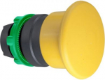 Head for non illuminated pushbutton, Harmony XB5, plastic, yellow, mushroom 40mm, 22mm, spring retur ZB5AC5 | 3389110904925