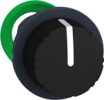 Head for selector switch, Harmony XB5, flush mounted black knurled knob 3 pos stay put ZB5FD39 | 3606481339850