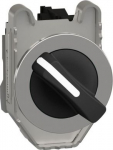Selector switch flush mounted, Harmony XB4, metal, black, 30mm, 2 positions, stay put, 1NO XB4FD21 | 3606489580155