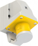 CEE-wall mounted plug 3x16A (2P+PE) 4h IP44 with lid yellow 513-4D | 9003399967115