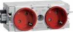 Socket-outlet 2-gang 45&deg; Wago plug/clamp technique C-Profile in traffic red GS20103020 | 4012740851268