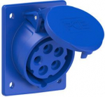 CEE-flanged Socket 5x16A (3P+N+PE) 9h IP44/54 80x97, blue, sloped 415-9 | 9003399229961