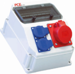 Block of sockets 1x16/5 2GS LOFER with 9mod. IP54 90EKO007E | 5902082043287