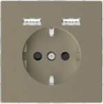 Socket outlet with 2xUSB, sahara, D-Life MTN2366-6033 | 3606489429898