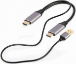 I/O ADAPTER HDMI TO DP/BLACK A-HDMIM-DPM-01 GEMBIRD A-HDMIM-DPM-01 | 8716309124553