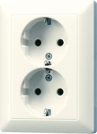 Socket outlet, 2-gang, surface 16A/250V, ivory, CD AS5020U | 4011377330054