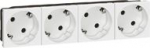Multi-support multiple socket Mosaic - 4 x 2P+E automatic terminals - standard 077254 | 3245060772543