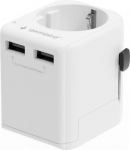 Gembird EU to Universal travel power adapter, 12W | TPA-EU2A12-01-W | 5 V TPA-EU2A12-01-W | 8716309134965
