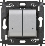 Double wireless light switch with 2 buttons to control 2 different connected devices for lights. BT-NT4003DCW | 8005543651766