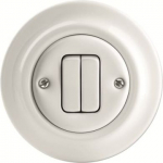 Push switch Push button, Double push button 1P 2NO studio white - Decento 2CKA001413A1090 | 4011395158593