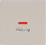 With marking "Heizung". As cover for flush-mounted 1gang 1way, 1gang 2way switch, intermediate switch, push-button and control switch 1gang 2way. As cover for 2-pole or 3-pole flush-mounted on-off switch and 2-pole control on-off switch. 2CKA001751A2 ...
