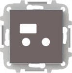 Color: Taupe   Cover plate for I/O + USB + Bluetooth module code: 9368.3   Included: cover plate and mounting grid   Without fixing claws 2CLA856830A6301 | 8427238237121