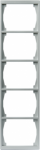 Cover frame 5-gang Aluminium - Impressivo 2TKA000429G1 | 6418677328169